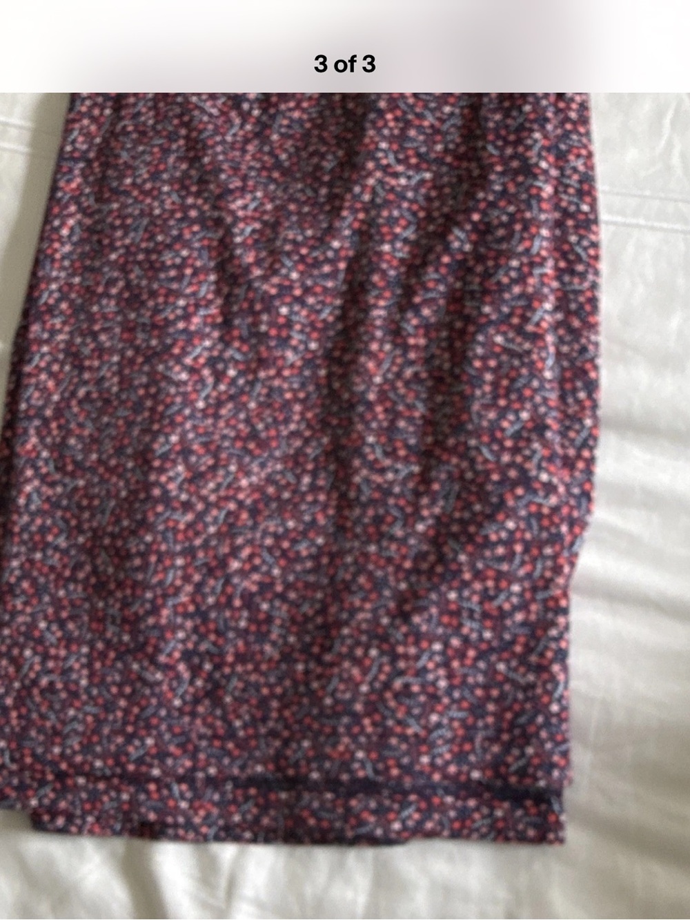 LG Floral Midi Skirt in Pink and Navy